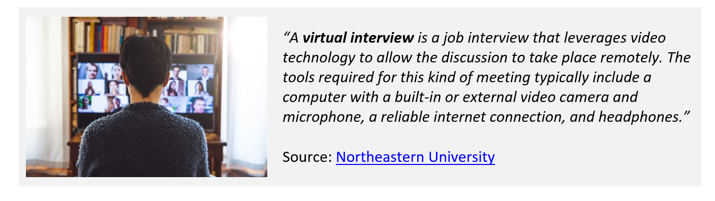 Virtual Interview: As Candidate and As Interviewer